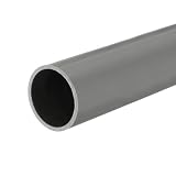 uxcell PVC剛性丸パイプ 28mm内径 32mm外径 330mm/13" ライトグレー 高耐久性 水道管 クラフト ケーブルスリーブ用