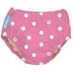 Charlie Banana Best Extraordinary Reusable Swim Diaper (X-Large, Big Polka Dots on Baby Pink) by Cha