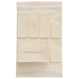 突っ張りシステムデスクパーテーション専用 収納ポケット ティッシュ＆小物収納タイプ ホワイト