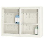 ジョインテックス 4×3型引違書庫 ガラス戸 4355NG 代引不可