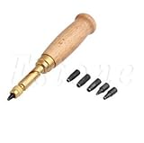 6 in 1 Automatic Hole Punch Cutter Book Drill for Sewing Leather Craft Tool