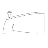 Peerless RP44810 Tub Spout for Pull-Up Diverter, Chrome [並行輸入品]