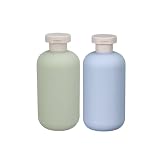 JP Number シャンプーボトル 300ml 旅行用 詰め替えボトル トラベルボトル (グリーン×ブルー, 2本セット)
