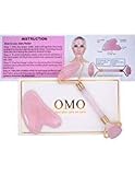 Echo & Kern ローズクォーツフェイスマッサジローラー プラス「かっさ」(２個セット ) Pink Rose Quartz roller and Gua Sha plate Board-The