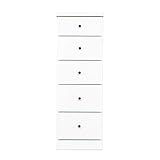 CtoC JAPAN select タンス チェスト ホワイト 5段 幅35cm×奥行40cm×高さ102.5cm 日本製