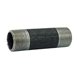 1 x 2 F ; 4 "ブラックスチールニップル、12インチ全体的なパイプ長、ねじ両端で、溶接、 – 1各