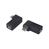 （まとめ）変換名人 変換プラグ microUSB→microUSB左L型（フル結線） USBMC-LLF【×20セット】