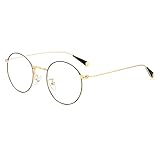 [UniVison] 老眼鏡 おしゃれ 男女兼用 ブルーライトカット 度数 人気 軽量 レディース メンズ uvカット 型番：1550 (ブラックゴールド, +1.75)