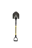 Structron 49631 #2 Head STR-S710D Super Shovel with 29" Fiberglass Handle and Poly D-Grip, 14 Gauge 