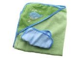 Green Whale Hooded Towel with Washcloth Set - 032-29864 by Sweet & Soft