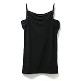 [白鷺ニット] 汗取り インナー キャミソール インナー 汗取りパッド付き 素肌ドライ レディース 綿混 汗とり パット付き S5020B-RT M ブラック