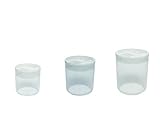 Click Clackパントリー容器容量、0.6、1.6、3.3-quart、ホワイト、3のセット