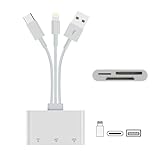 【2026 MFi認証品】3in1 iPhone SDカードリーダー Lightning/USB-C/USB-A 高速双方向転送 OTG対応 プラグ＆プレイ SD/TF/xD対応 写真/動画/音楽保存 データ移行 iPhone/iPad/Mac/Android/PC/デジカメ対応 小型軽量 持ち運び便利