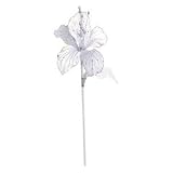 23 "ホワイトベルベットMagnolia 6 "花X 2