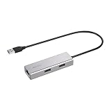 バッファロー Giga対応 USB Type-A ドッキングステーション LANアダプター 有線LAN USBハブ USB3.2(Gen1) 日本メーカー シルバー LUD-U3-AU101SV/N
