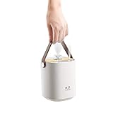 ポータブル 卓上 おしゃれ 小型1200ml 超音波加湿器 4000mAh大容量バッテリー 静音スチーム式 除菌 スチーム式 ホワイト 寝室