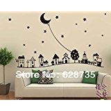 2016新しいヨーロッパスタイル大きいサイズGoodnight Moon & Starビニールの装飾壁のステッカー子供の部屋、g0162