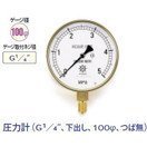 タスコ 圧力計 G1／4インチ 下出し 100φ つば無 TA147-350