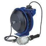 Coxreels PC13-5016-E Power Cord Spring Rewind Reels: Incandescent Cage Light, 50' cord, 16 AWG [並行輸入