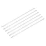 uxcell アルミフラットバー 6本セット 厚み1mm 幅10mm 長さ305mm アルミ平角棒 工業・建築向け金属平板 シルバー 切削 穴あけ 加工容易 DIY 補修 補強金具 止め金具 ホビー用