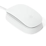 Ascrono - 充電ステーション Apple Magic Mouse 2対応 - ホワイト - 完璧なアクセサリー | 充電ドック、スタンド、充電器として使用可能 | 5フィート (1.5m) USB-Aケーブル付き | Lightningコネクター