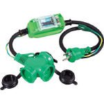 日動工業/日動 防雨型ポッキン延長ブレーカ 100V 漏電しゃ断器付 1m(3272591) PBW-EB-T [その他]