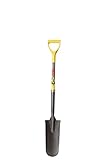 Nupla SS16D-E Ergo Power Sharp Shooters Drain Spade, 16" Hollow Back Blade, D Grip, 16 Gauge, 27" Ha