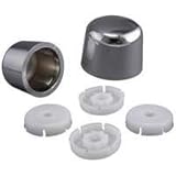 TOILET BOLT CAPS ROUND PUSH ON CHROME [並行輸入品]