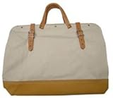 Heritage Leather 312 16-Inch Moccasin Leather Reinforced and Natural Canvas Mason Tool Bag [並行輸入品]
