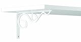 John Sterling RP-0088-8WT Iron Daisy Shelf Bracket, 8-Inch, White [並行輸入品]