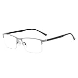 58002(シルバー, 1.50) 老眼鏡 おしゃれ メンズ ブルーライトカット 老眼鏡メンズ 度数 人気 軽量 メンズ uvカット