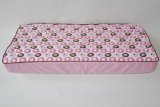 Mod Dots/Strps Pink Quilted Top Crib Fitted Sheet [並行輸入品]