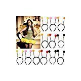 RaiFu ヘアバンド　ディックネスレディースキッズエイリアンバグビアンテナヘッドバンドヘッドドレスコスチュームパーティーアクセサリーカラー：イエローとブラック