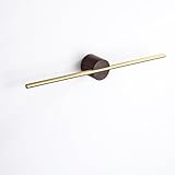 タオルハンガー おしゃれ 可愛い 洗面所 タオル掛け タオルかけ キッチン 台所 トイレ 壁 収納 トイレ 便所 簡単 12色 賃貸物件 接着剤付き (ウッド・ゴールド, 50cm)