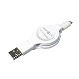 ミヨシ MCO 巻き取り式マイクロusbケーブル 最大1m ホワイト usb aタイプ オス4ピン usb micro b オス5ピン smc-10/wh