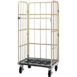 TRUSCO ワコー 床板プラスチック製カゴ車 800x600x1700 WKP8060