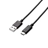 (まとめ)エレコム USB2.0ケーブル(認証品、A-C) U2C-AC30NBK【×2セット】