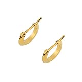 Alavel フープピアス 遮断機型 カット Sサイズ 13mm 20G サージカルステンレス SUS316L レディース PUPS022 (ゴールド)