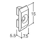 ロイヤル チャンネルサポート系棚柱用 補強座金 HZ 【10個入/袋】 ≪透明樹脂≫
