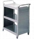 ラバーメイド ユーティリティカート エンドパネル付き プラチナ 342127-8036 【8194751】