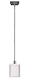 Z-Lite 315MP Drake One Light Mini Pendant, Metal Frame, Chrome Finish and White Shade of Fabric Mate