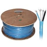 Bulk 2 cat5e 4ペア+ 2 rg6 Quadシールド、ホワイト、500 ft – 分散by NACワイヤとケーブル