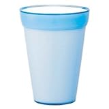 【2個入】イタリア製樹脂ポット(植木鉢/プランター) コッコアルト φ13.5cm/穴無し ライトブルー(青) 〔ガーデニング用品/園芸〕