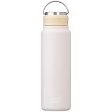 アトラス 水筒 700ml 保冷 保温 真空断熱 ステンレス パッキン一体型 スポーツドリンク対応 ハンドル付き シームレス スクリューボトル 直飲み 洗いやすい お手入れ楽 アウトドア WENS ウェンズ アイボリー 白湯 AWSL-700IV