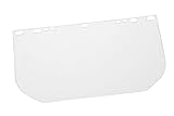 Gateway Safety 654 Rectangular Flat Stock Traditional Universal-Fit Headgear Visor, Clear/Unbound Le