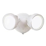 All Pro Outdoor Security FTR1740LPCW All-Pro LED Twin Head Dusk-To-Dawn Flood Light, 1,600 Lumens, W
