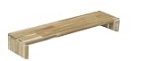 WOODPRO アカシア モニター台 デスクシェルフ 幅80cm 高さ7cm 奥行20cm 無塗装 完成品 木製 モニタースタンド 卓上 パソコン台 ディスプレイ台 机上台 コの字ラック 受注生産