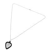 Holibanna 1 セット ギターピックネックレス ギターピックディスプレイホルダー ギターピック音楽ジュエリー クールなギターアクセサリー ピックホルダー シリカゲル Black