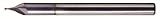 Bassett MEG-2 Series Solid Carbide Engraving Tool, Uncoated (Bright) Finish, 2 Flute, 30 Degrees Hel
