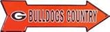 University of Georgia Bulldogs国Embossed Metal Arrow Sign a-032